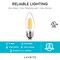 Luxrite B11 LED Light Bulbs 5W (60W Equivalent) 550LM 2700K Warm White Dimmable E26 Base 12-Pack LR21602-12PK - alternate 4